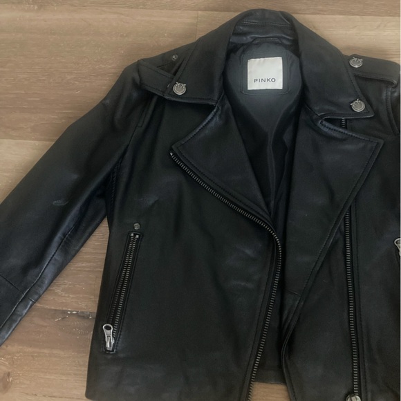 Pinko Jackets & Blazers - PINKO Leather Jacket 2